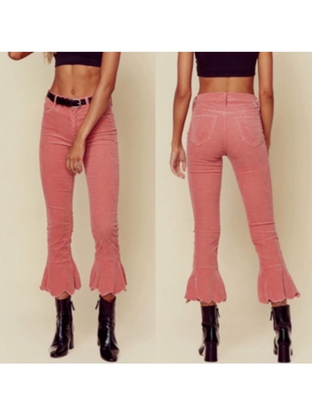 Mother The Cha Cha Chew Pink Corduroy Pants Size 28‎